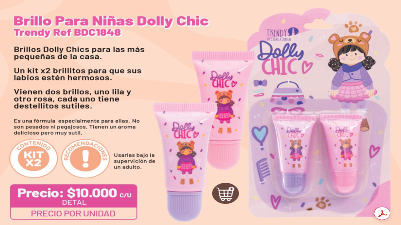 BRILLO PARA NIÑAS DOLLY CHIC