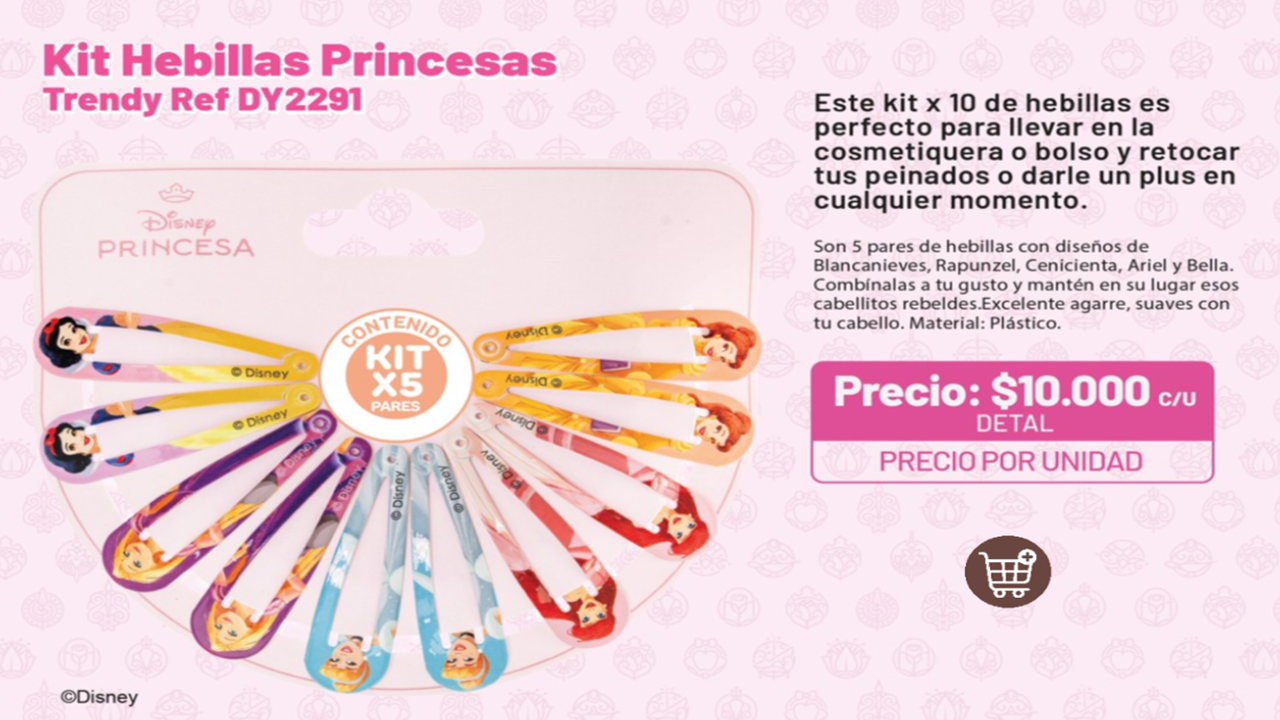 KIT HEBILLAS PRINCESAS