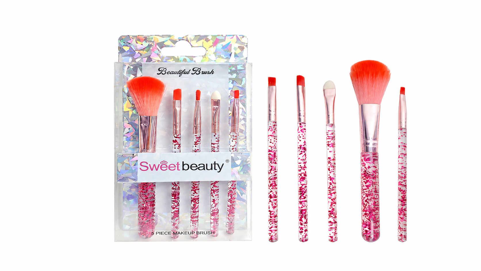 BROCHAS DE MAQUILLAJE *5 unid Rosada